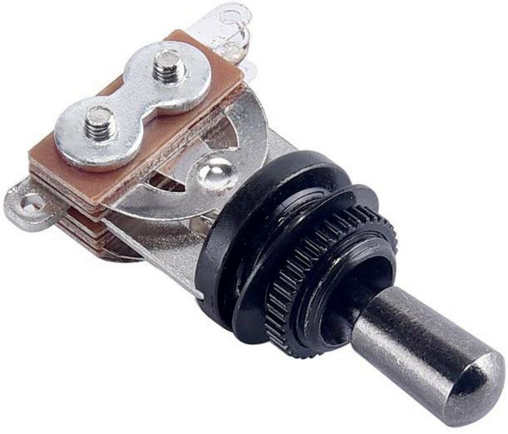 Electric Guitar 3Way Toggle Switch Pickup Selector Switch with Brass Tip Knob BK