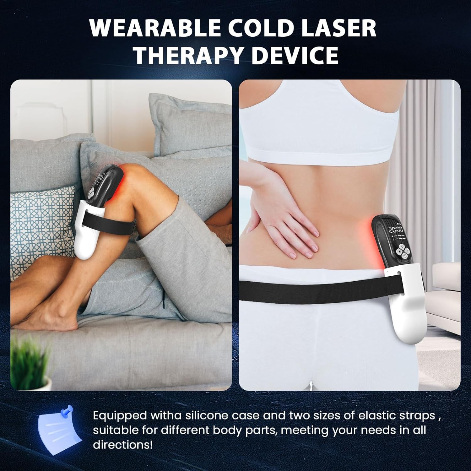 2-in-1 Cold Laser Treatment Therapy Device Home Pain Relief Physiother LLLT