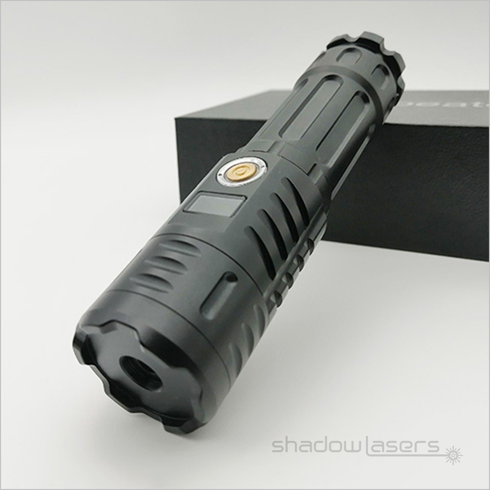 LM0750 Adjustable Focus 520nm Laser Pointer Visible Beam Flashlight+Al Case