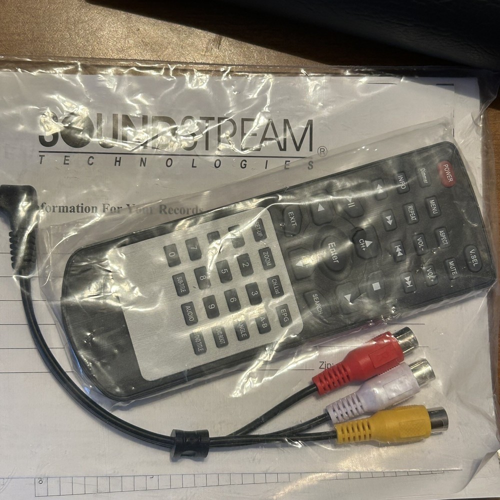 Soundstream VHD-70CC Remote Control AV Input Cable Replacement - NOS