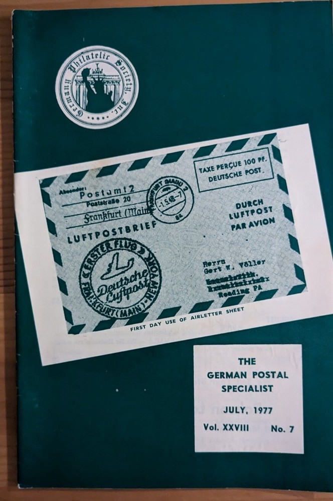 German Postal Specialist Jul 1977 1936 Olympic Souvenir Sheets Coatian 1941-45