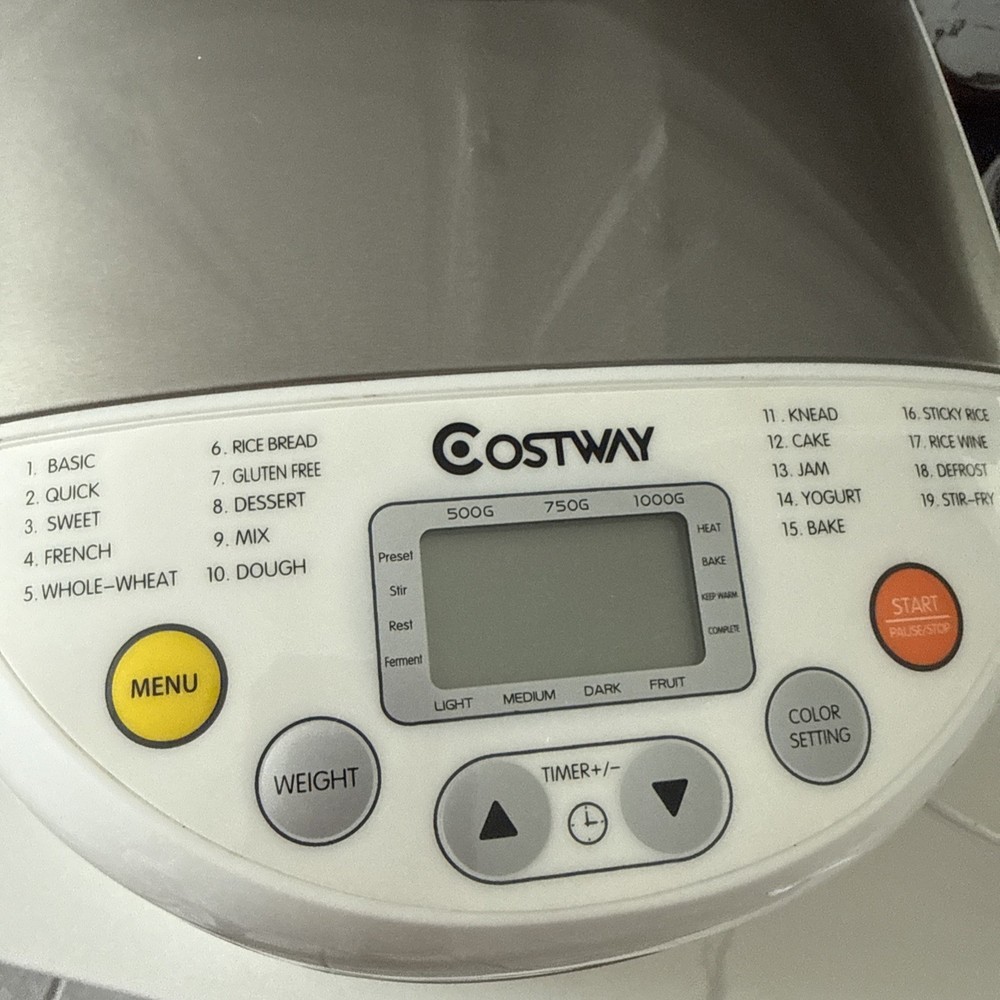 Costway 2 LB Electric Bread Maker Machine EP-22352 EUC