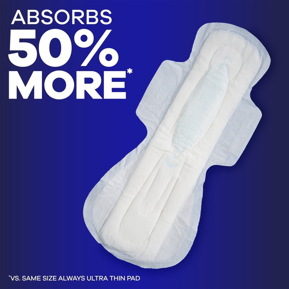 Always Maxi Pads with Wings, Size 5, Extra Heavy Overnight, 36 Count
