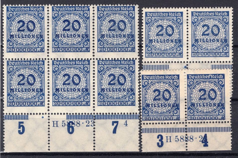 DR-Infla 319HAN Three Different MNH POSTFRISCH (FA0707)
