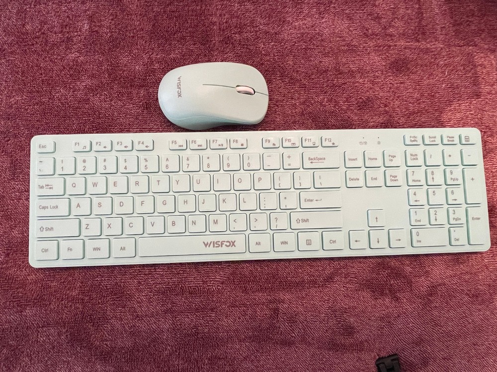 Wisfox Mint Green Wireless Keyboard & Mouse TESTED