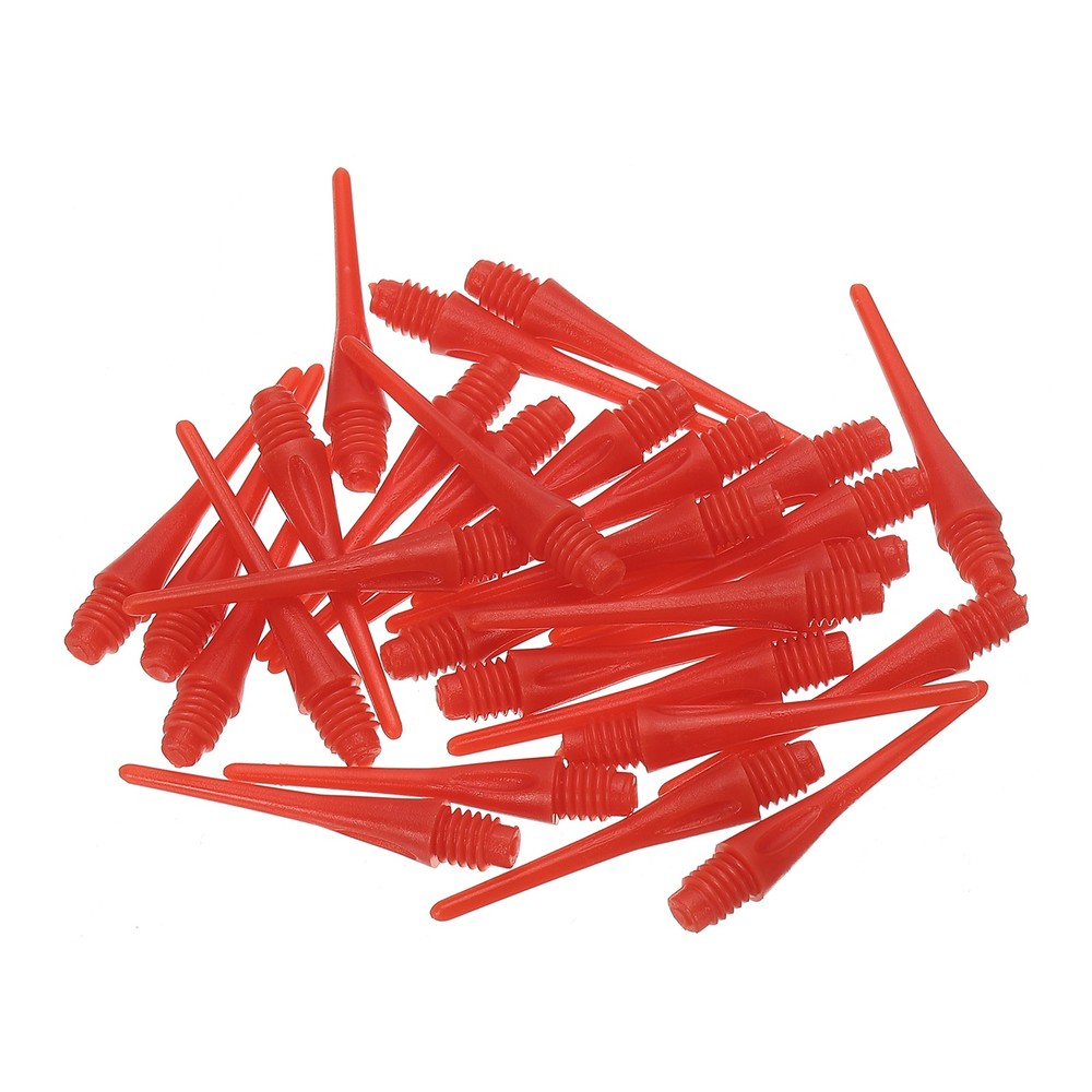 100Pcs 2BA Thread Plastic Soft Tip Dart Points Replacement Accessories, Red