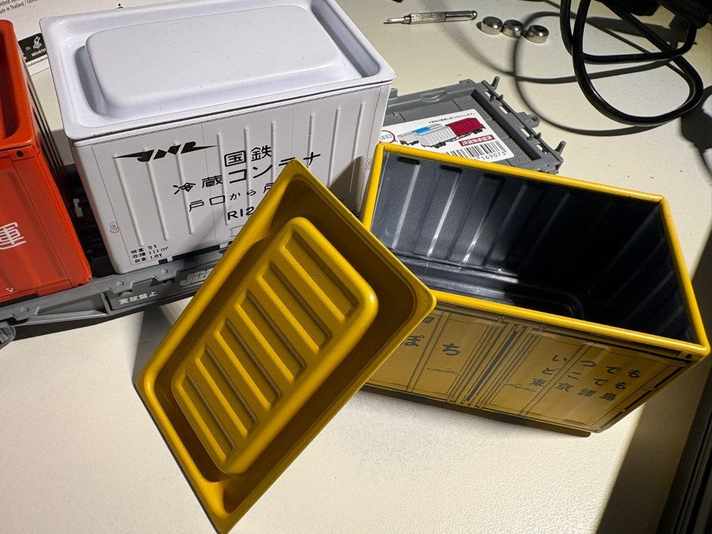 Japanese Container Japan Size Storage Box Container Model X3 Set + Train