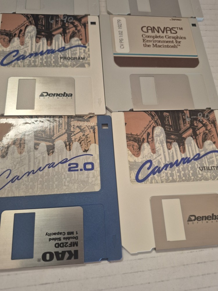 12 Vintage Collection Canvas Macintosh 3.5 Computer Disk UNTESTED