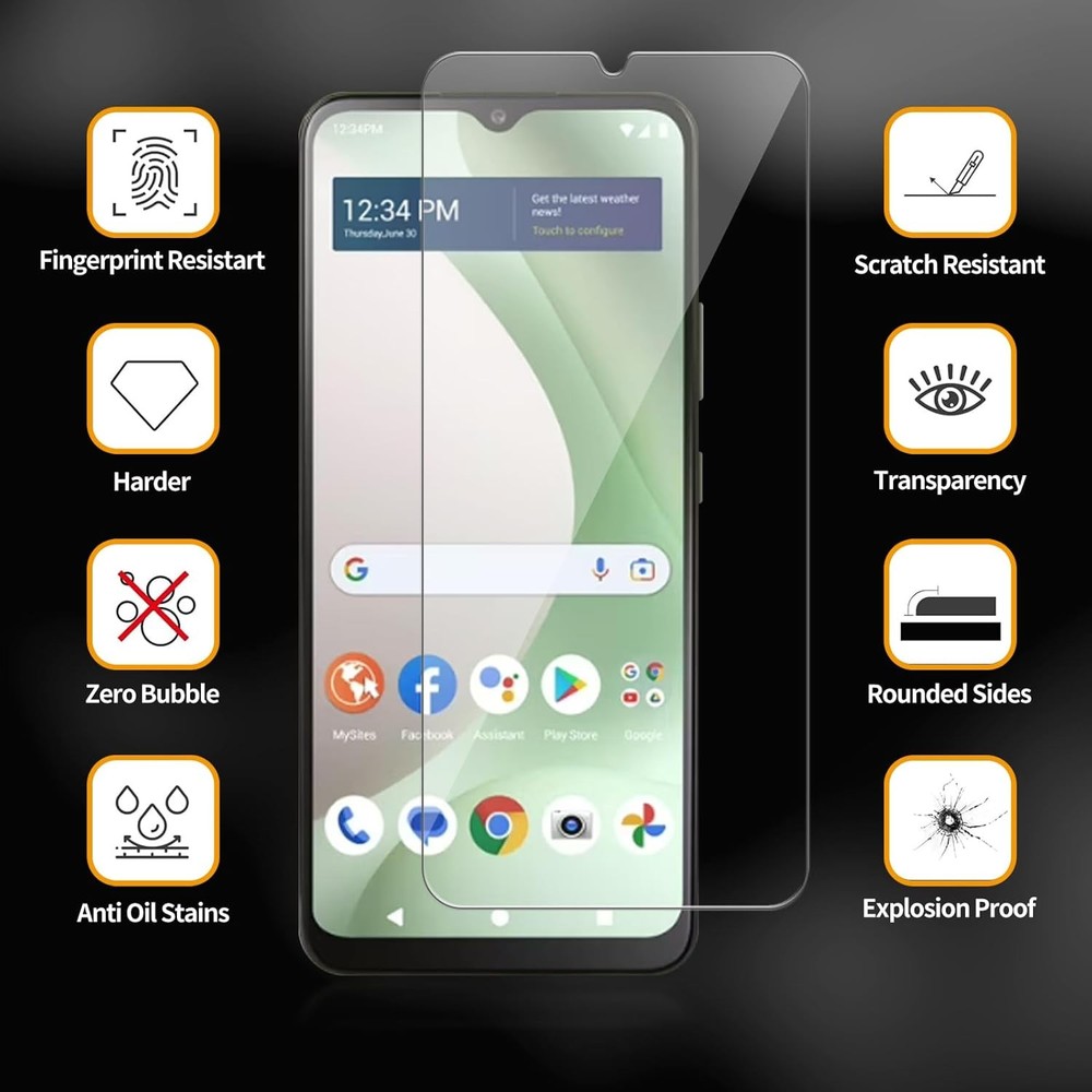 3 Pack for Blu View 5 Tempered Glass Screen Protector, Scratch-Proof, Bubble-Fre
