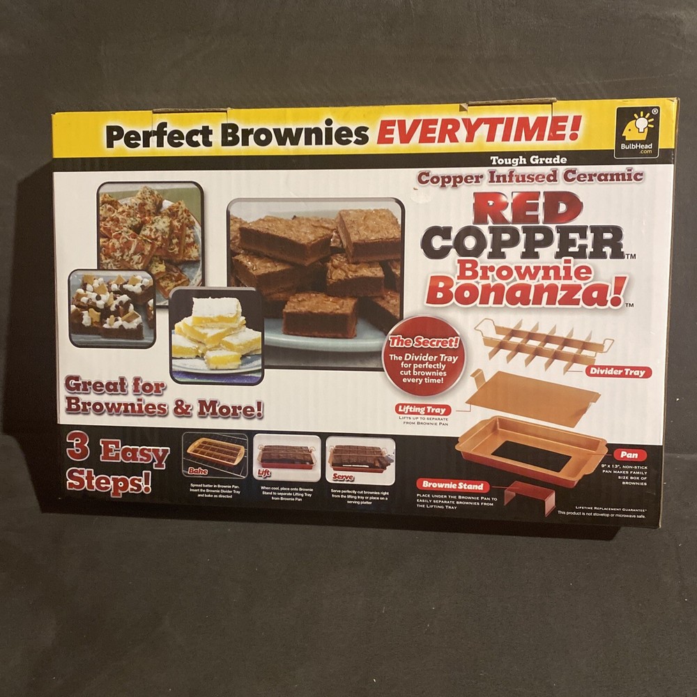 Red Copper Non Stick Copper Infused Brownie Maker