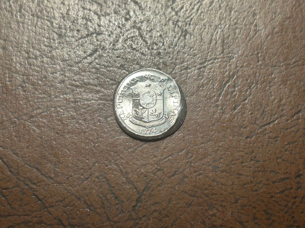 Rare 1974 Philippines 1 Sentimo Brokage Error BU