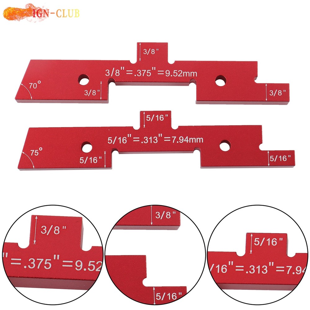 14 Pcs Aluminum Router Table Setup Bars Precision Setup Blocks Height Gauge Set