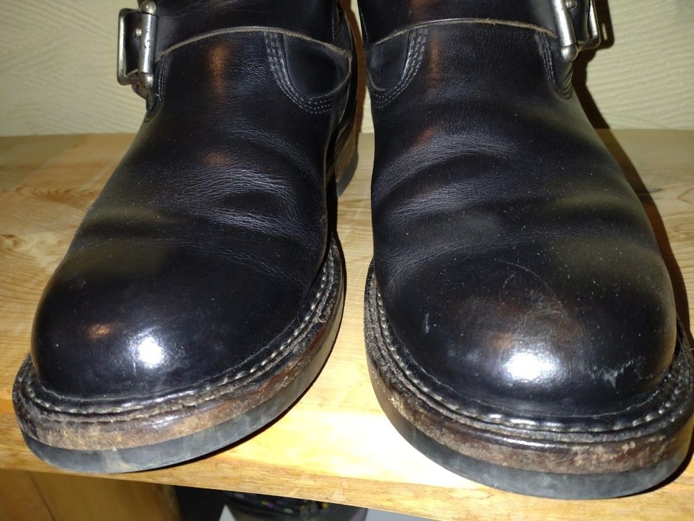 WHITE'S Boots Leather Black Nomad Engineer Boots Size 9FF
