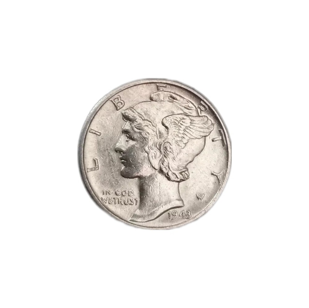 1943-D Mecury Dime 10c 90% Silver Coin (E040)