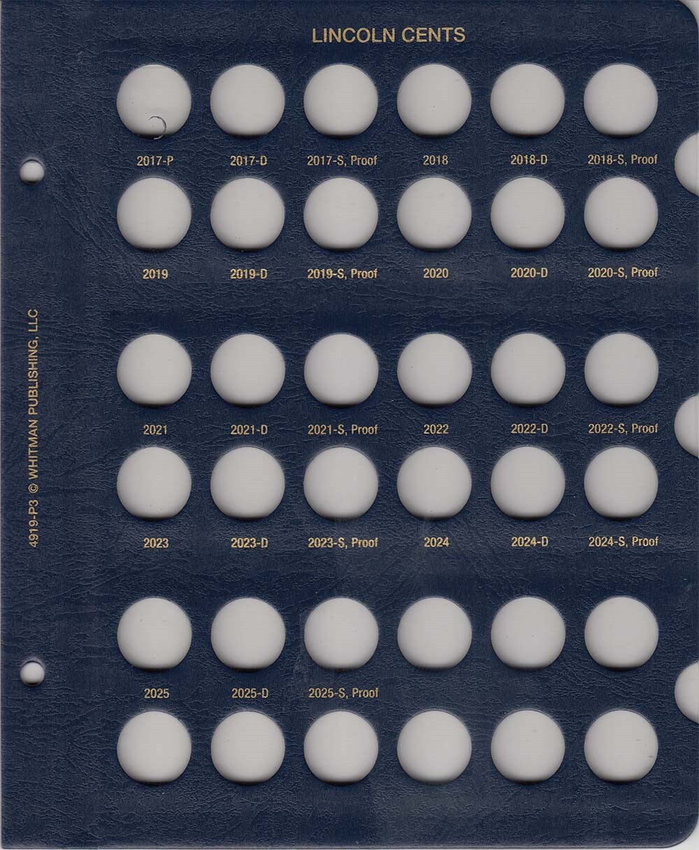 Lincoln Cents Coin Album 1996-Date Folder By Whitman 2235 New Free Page Shipping