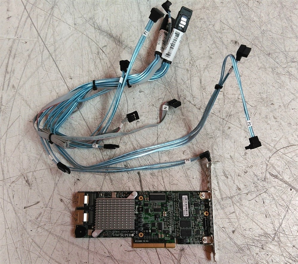 SuperMicro AOC-USASLP-H8IR PCIe RAID Controller Card w/ Cable