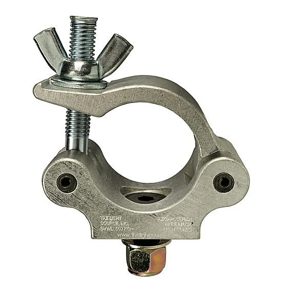 The Light Source Mega-Coupler with 1/2" Flat Head Bolt, Steel Wingnut, Silver