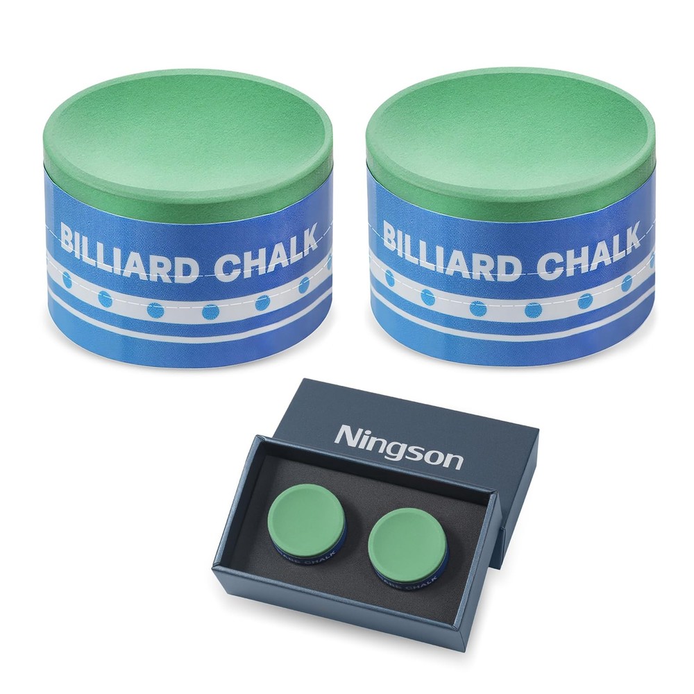 Pool Cue Chalk 2 Pack, Premium Round Pool Stick Chalk Billiard Table Accessor.