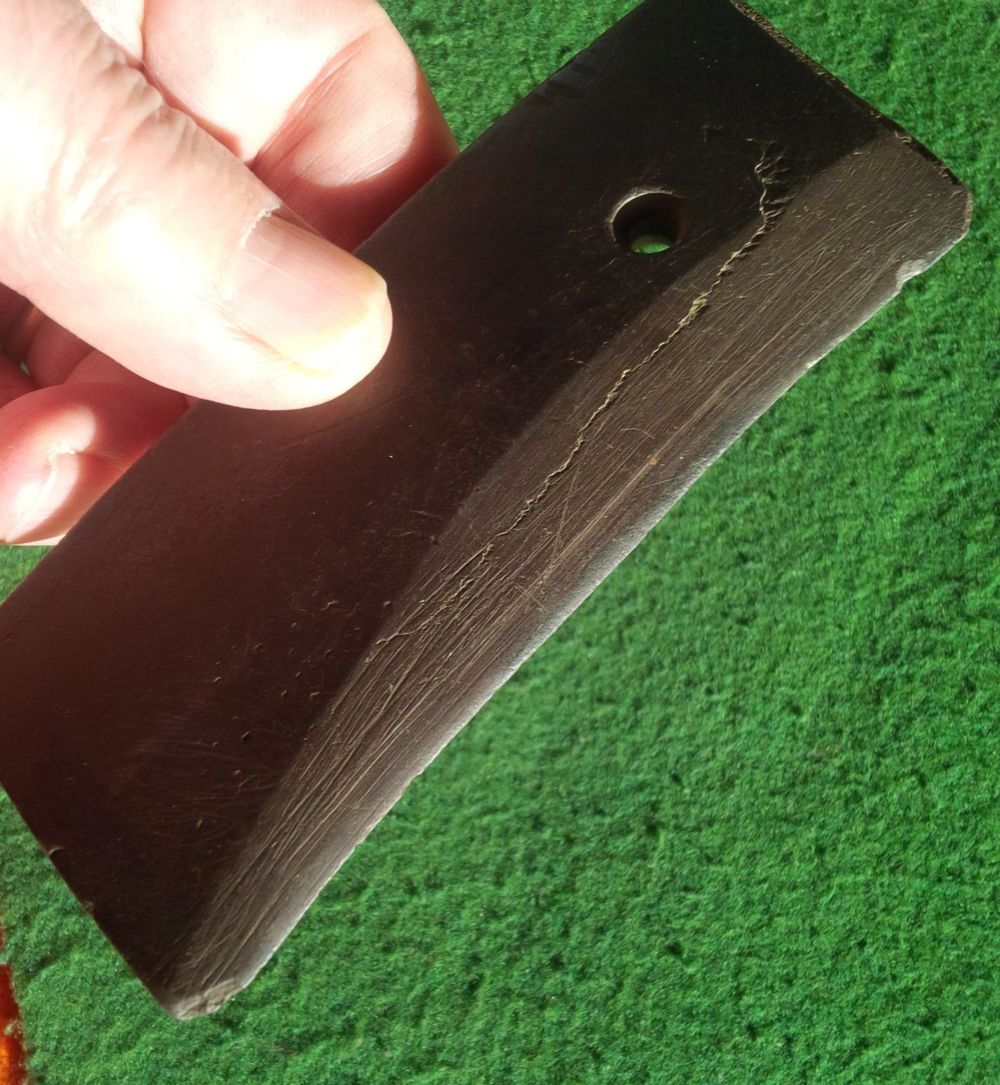 4-3/8" DRILLED SLATE PENDANT KENTUCKY ARROWHEAD AUTHENTIC INDIAN ARTIFACT GORGET