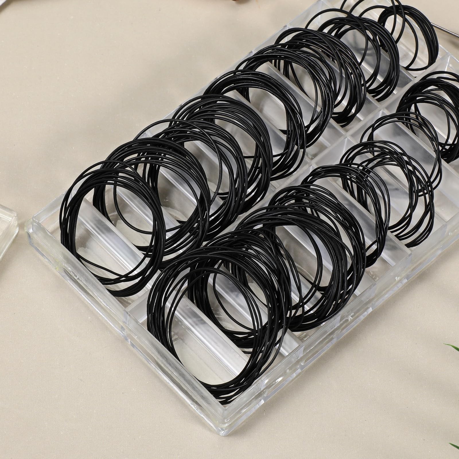 Ptwola 180 Pcs O Ring Watch Gasket Watches Sealing Back Cover Black