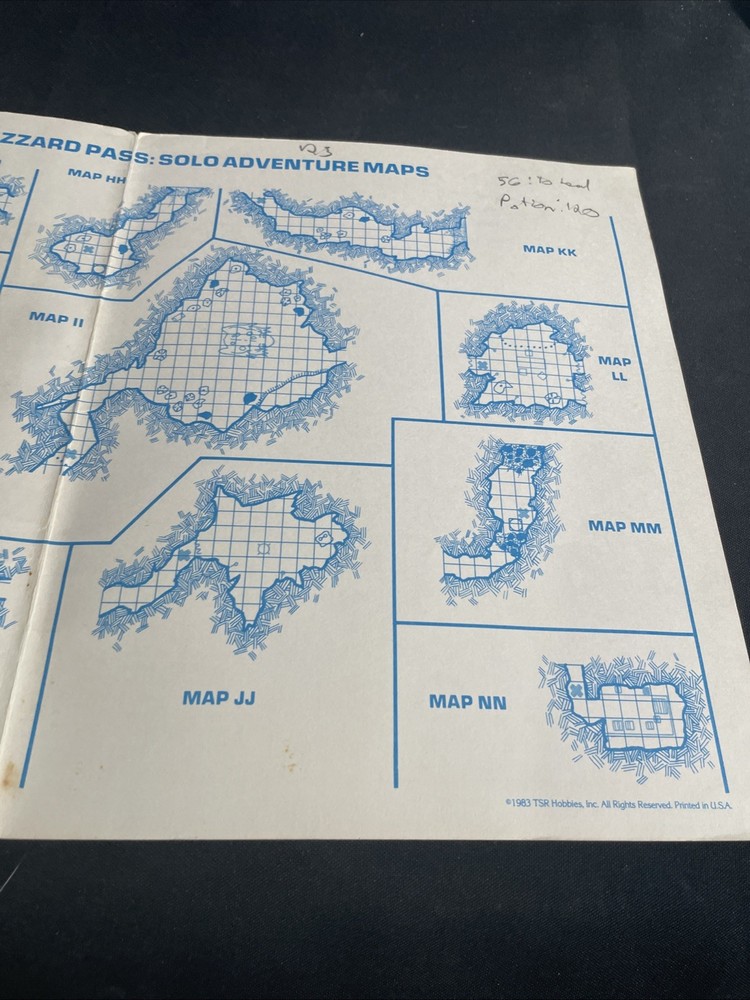 Advanced Dungeons & Dragons Dungeon Module M1 Blizzard Pass #9067