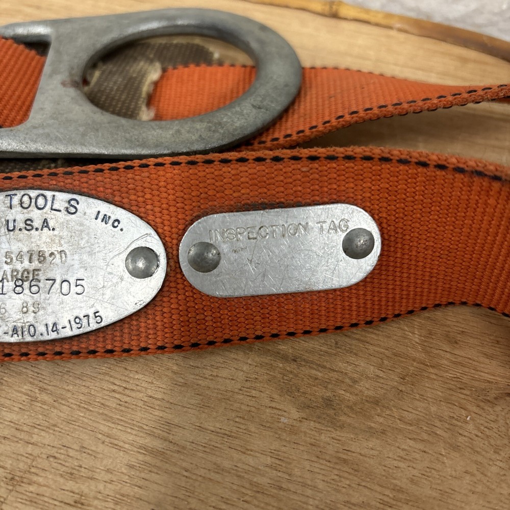 VINTAGE KLEIN TOOLS SAFETY BELT MODEL 5475 - Large
