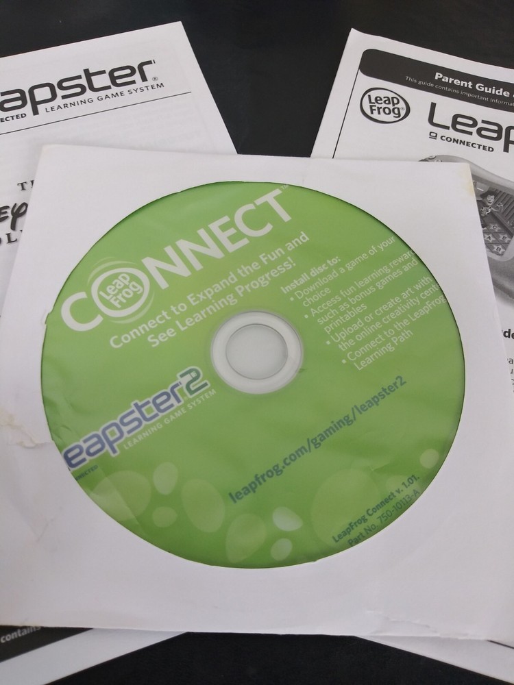 Leapster Learning Game 3 Game Bundle + CONNECT DISC ~ Nemo, Penguins, Princess