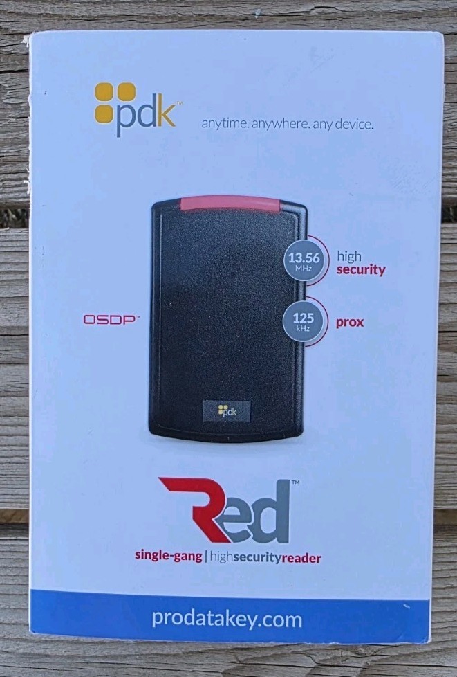 ProdataKey - RGPB High-Security Single Gang Red Reader, Black