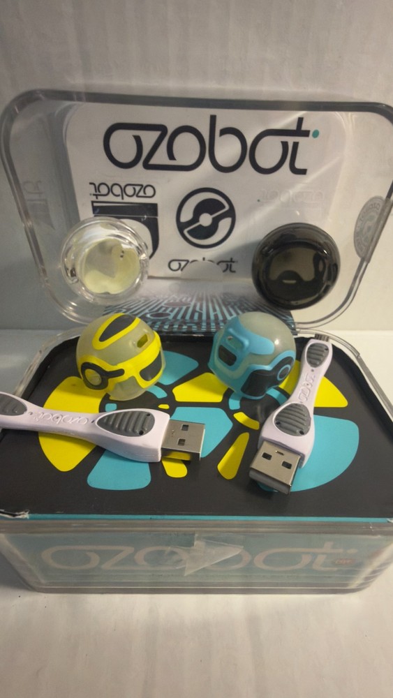 Ozobot Bit2.0 Dual Pack 2 Robots Competition Series STEM CodingCase USB OzoSkins