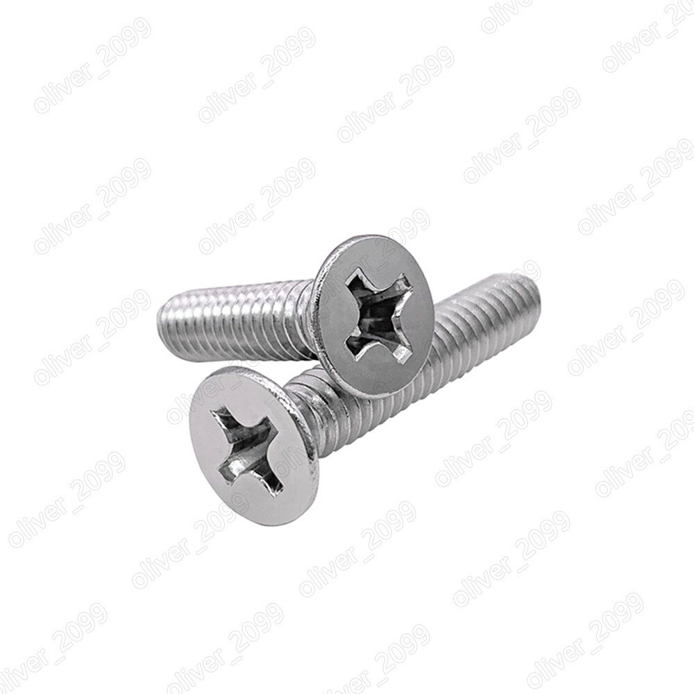 304 Stainless Steel Phillips Countersunk Flat Head Screws 2# 4# 6# 8# 10# 1/4