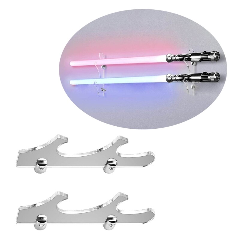 Clear Bracket Collection Rack Wall Mounted Display Rack for Sword Collection