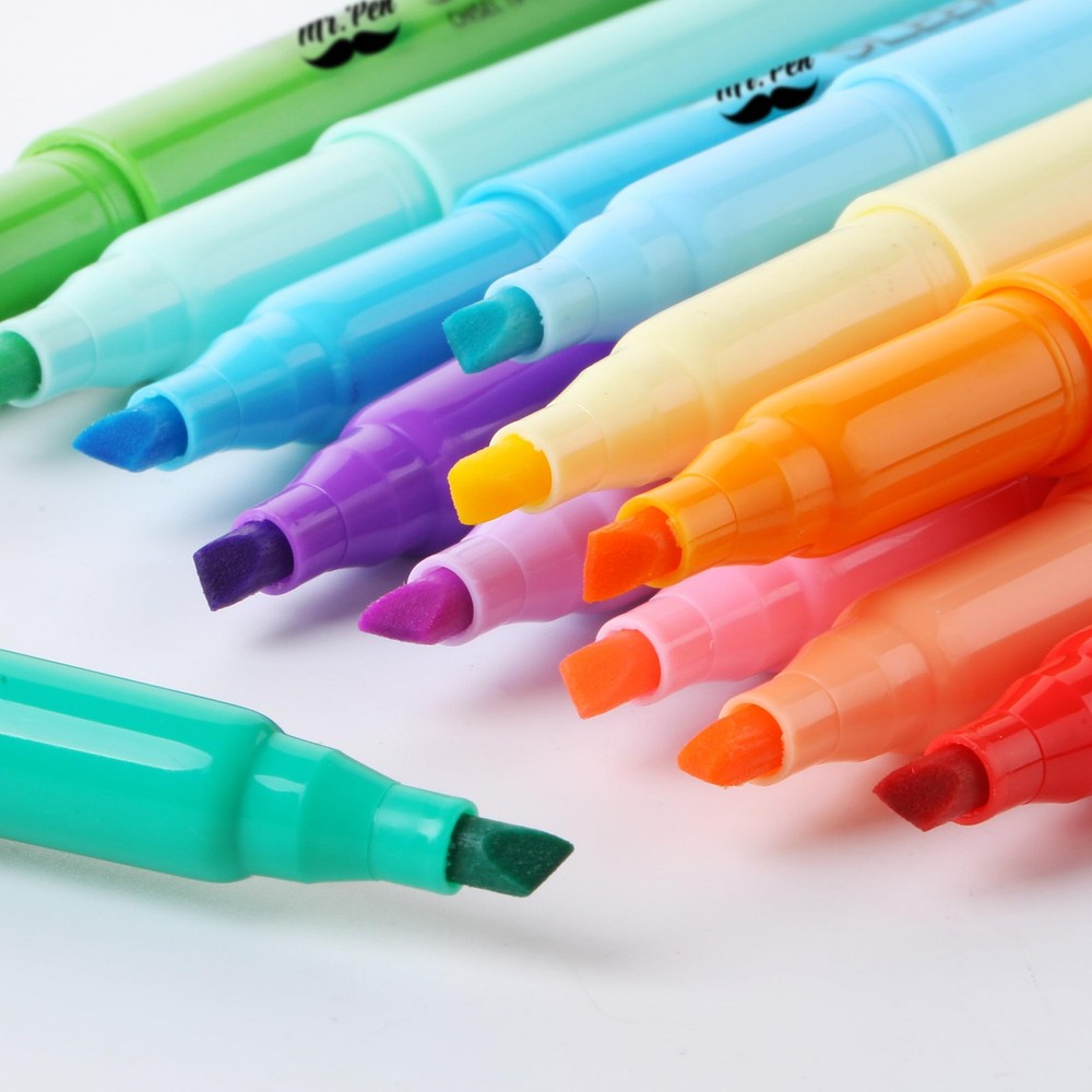 Mr. Pen- Highlighters, 12 Pack, Assorted Colors, Chisel Tip, 12 Bright