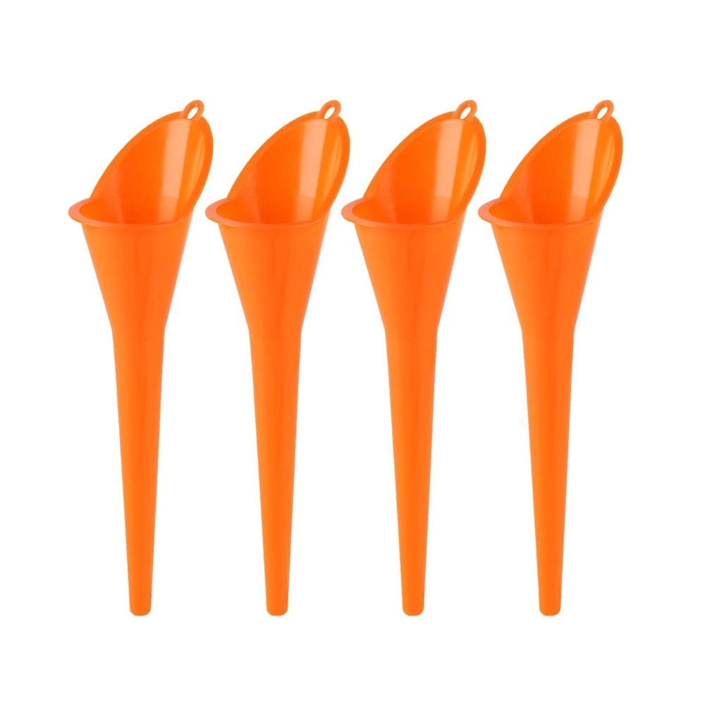 Long Neck Oil Funnel Set, 4Pcs, Multi-Function, for Fuel, Diesel & Engine Oil