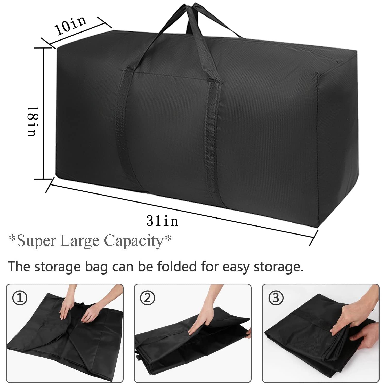 Extra Large Moving Bags with Strong Zippers & Carrying Handles, Storage Bags ...