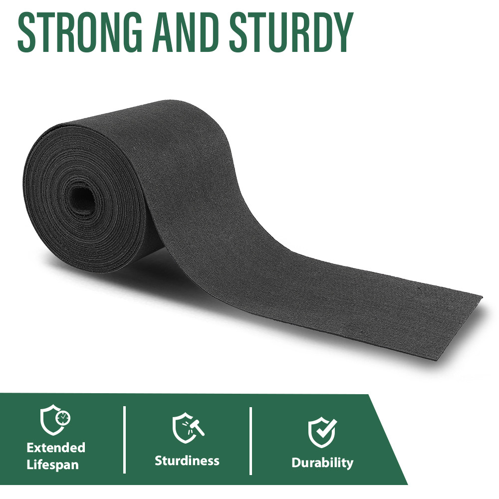 9" x 50' Ribbed Bunk Carpet / Marine Boat Trailer Runners / Outdoor - Black