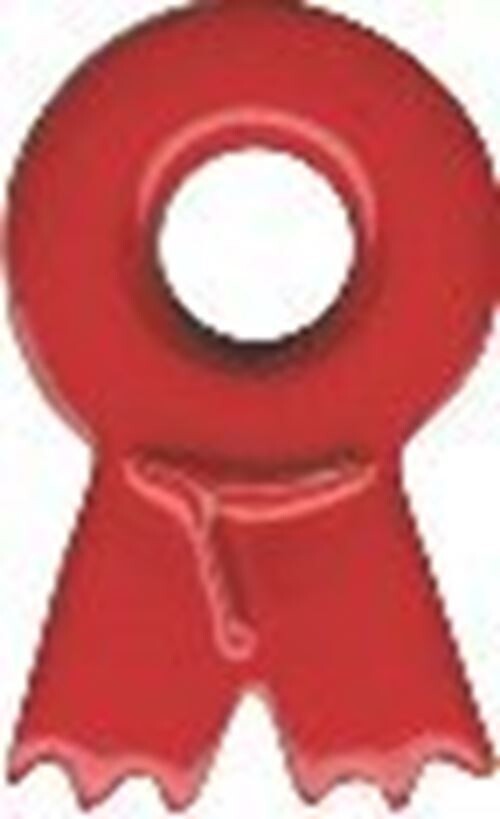 Red Award Ribbon Eyelets