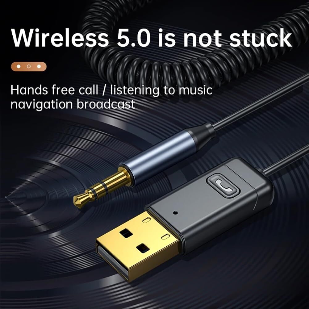 Wireless USB Bluetooth 5.0 Audio Transmitter Receiver AUX Adapter For TV Car Lot