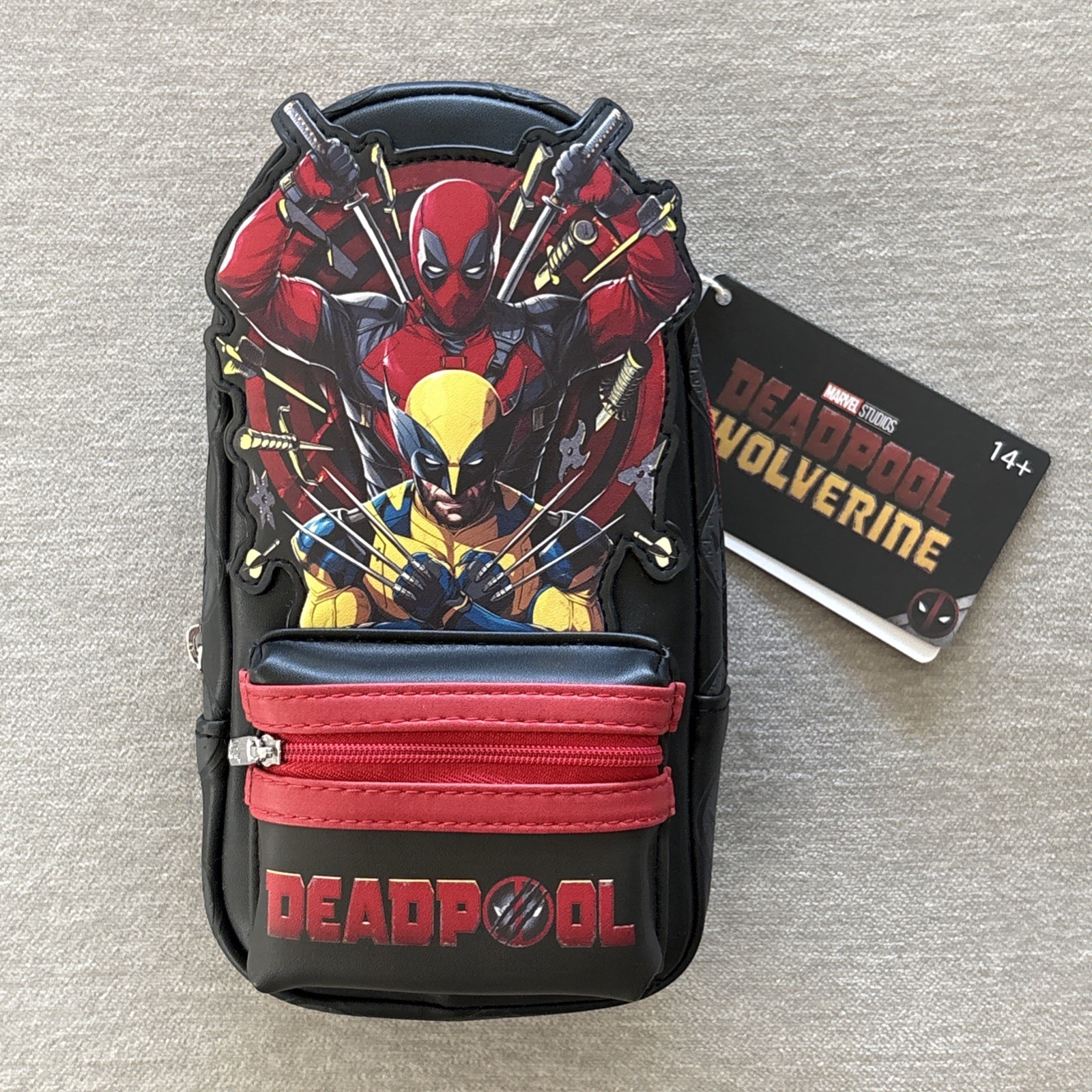 Loungefly Marvel Deadpool & Wolverine Pencil Case Clutch Bag New With Tags