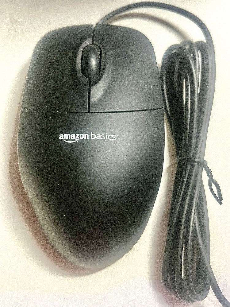 Amazon Basics USB Wired Computer Keyboard (QWERTY) and Mouse Bundle Pack, Black