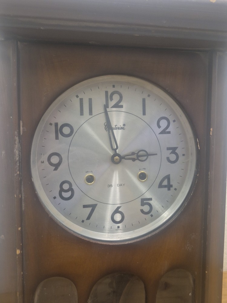 Vintage Centurion 35-day pendulum wall clock (UNTESTED)