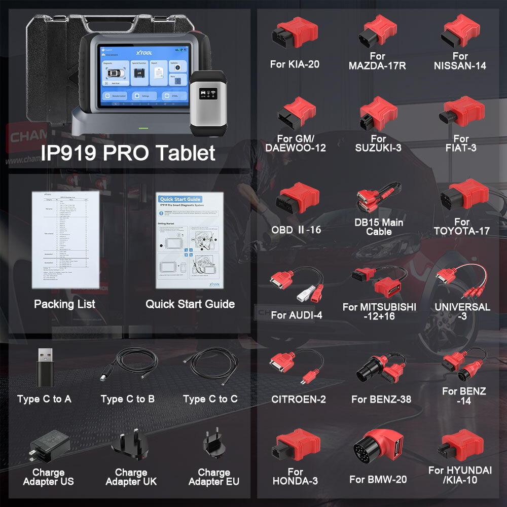 2025 Newest XTOOL IP919PRO ECU Programming Full System Diagnostic Scanner Tool
