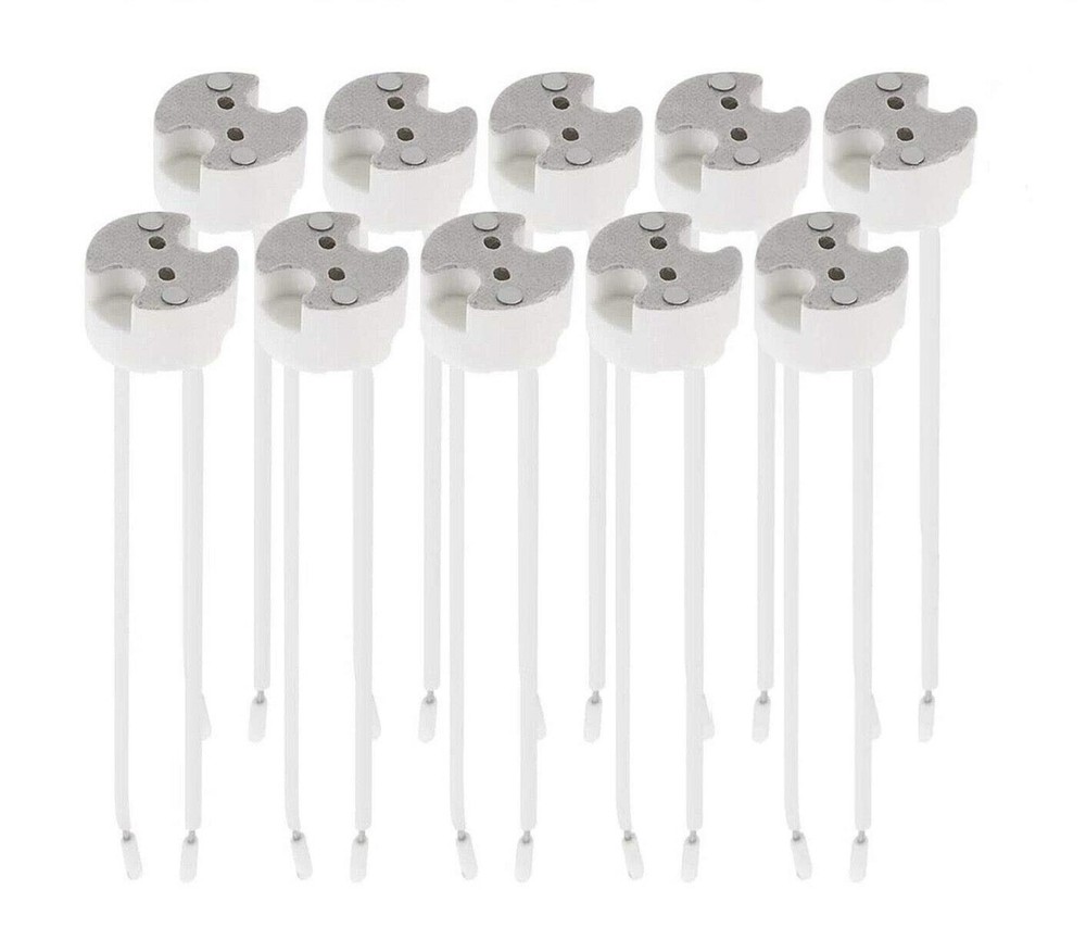 10 Pack Bioluz LED MR16 Socket, GU5.3 Socket, LED Halogen Lamp Ceramic Wire C...