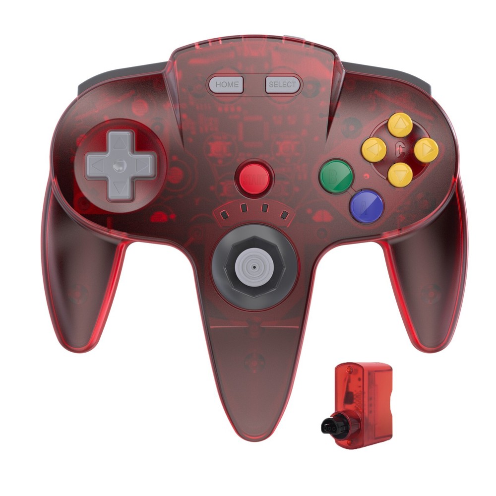 Wireless N64 Controller Remote Game Pad w/ Rumble Pak for Nintendo N64 Console