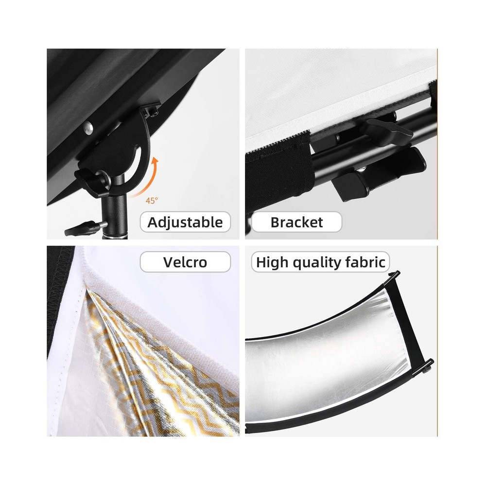 Clamshell Light Reflector Diffuser, 71"x24" /180x60cm Arclight Curved Lightin...