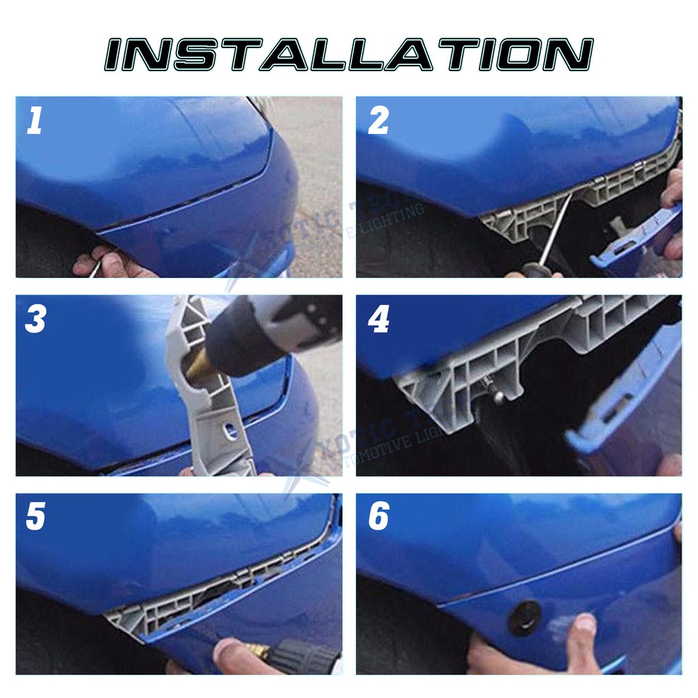 4Pcs Universal Black Bumper Push Button Quick Release Latch Fasteners Lock Clip