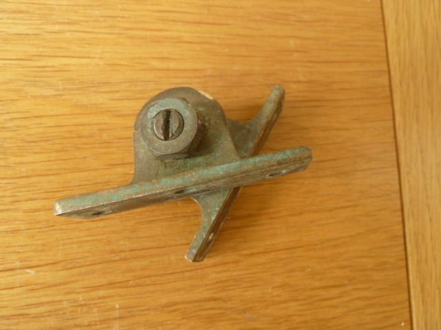 Antique brass window stay / latch