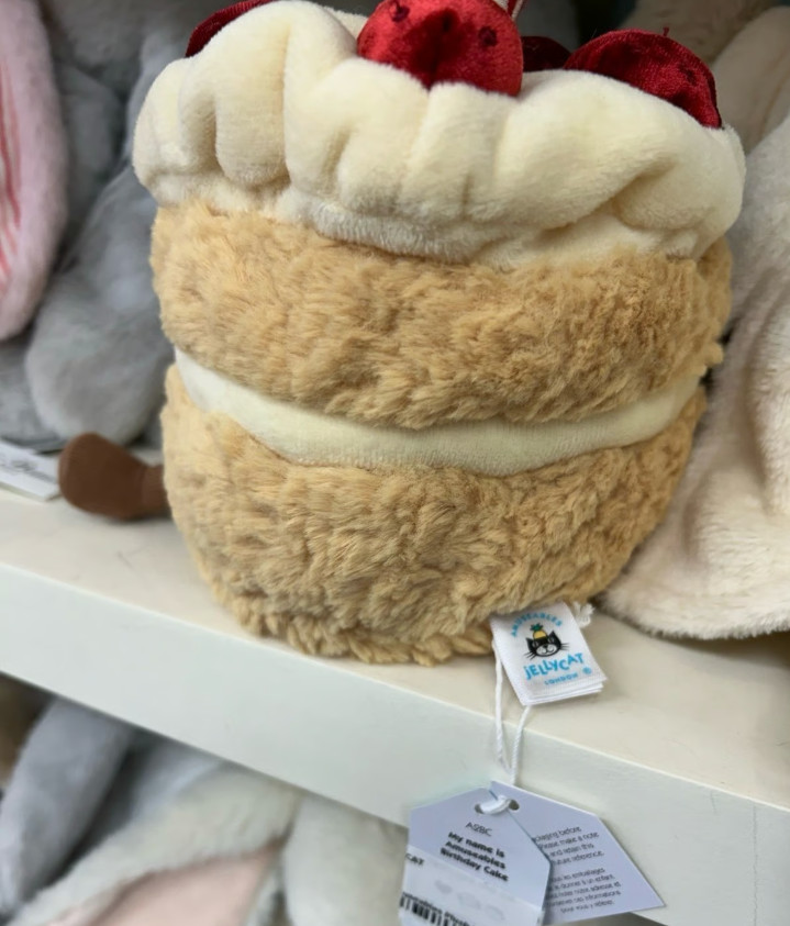 Jellycat Birthday Cake Plush Toy Amuseables Cute Soft Stuffed Toy with Dust Bag