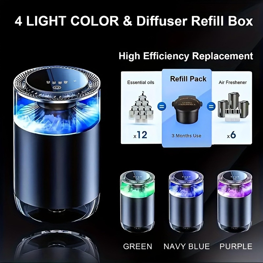 Waterless Essential Oil Diffuser for Home Aromatherapy Scent，Small Smart