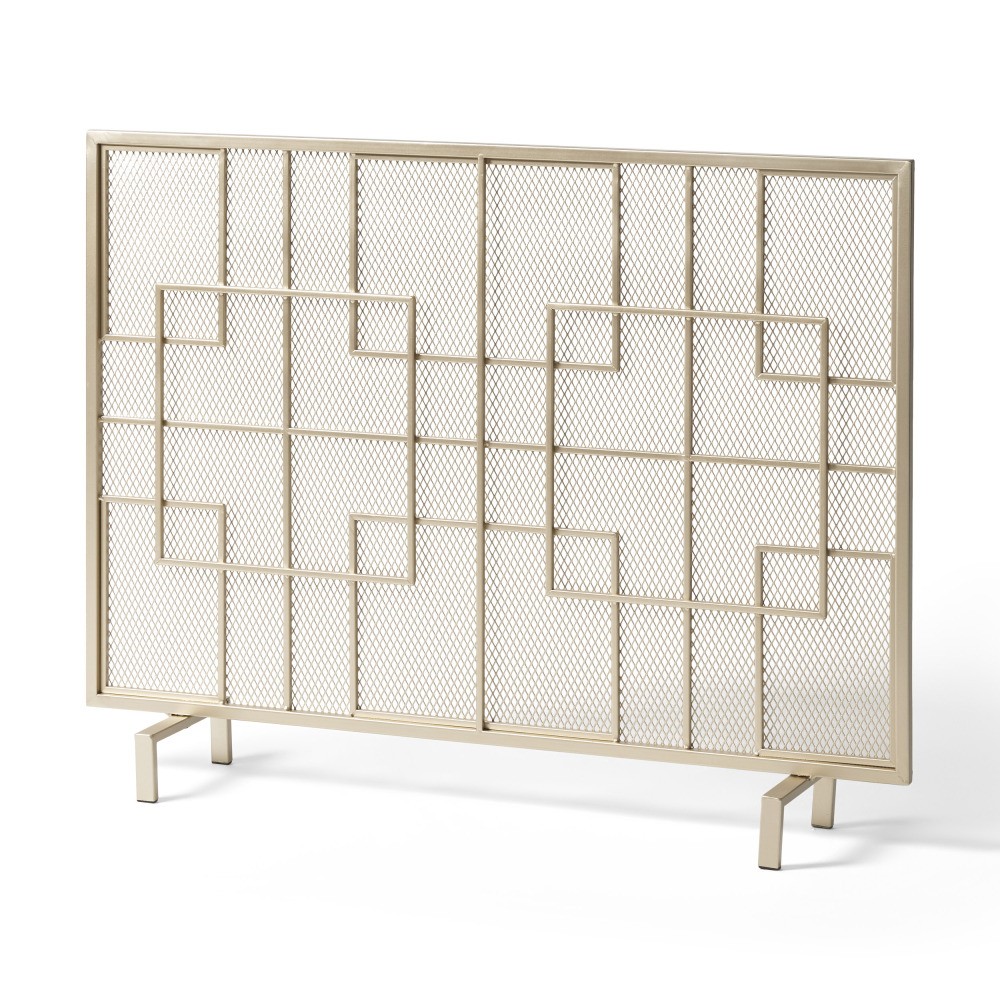 Fireproof Screen Gold Iron Single-Panel Diamond Mesh