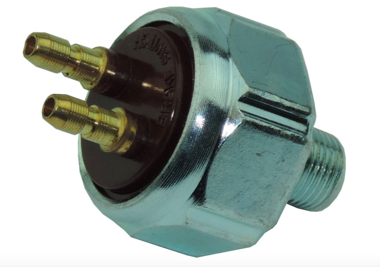 Ford Low Pressure Brake Light Switch & 3/16 Brass Tee 3/8-24 threads